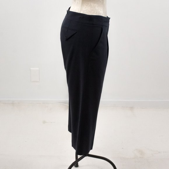 BCBGMaxAzria 4 Wool Capri Cropped Pants Dark Blue - Picture 4 of 10